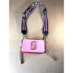 The Marc Jacobs Cross Body Bag, Pink Saffiano Leather, Animal Print